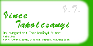 vince tapolcsanyi business card